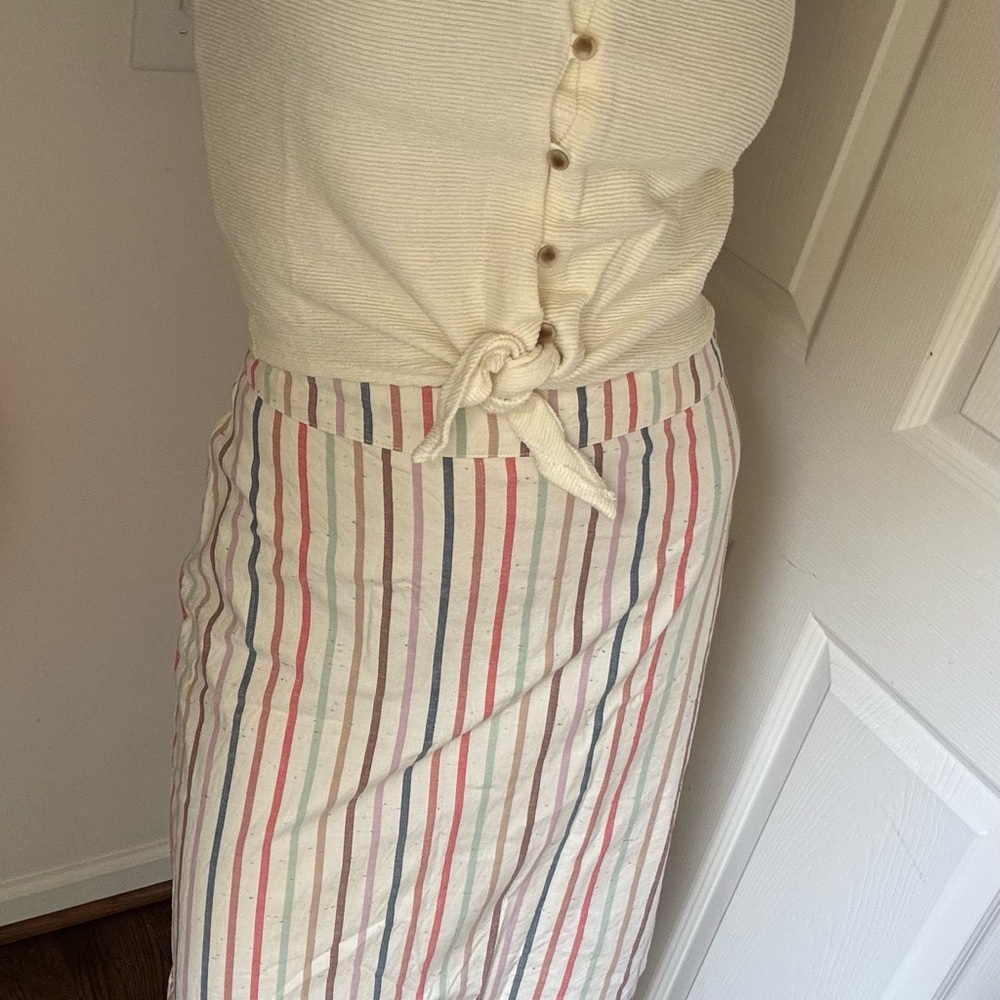 Madewell Cream Midi Skirt